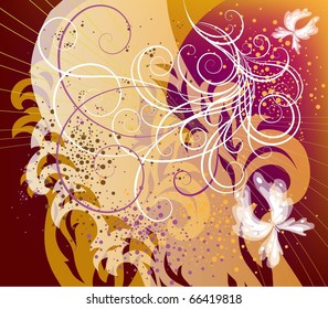 Vector illustration is a abstract composition with patterns