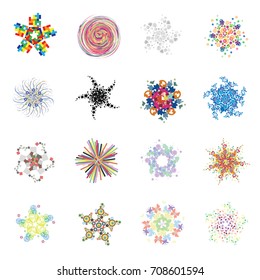 vector illustration of abstract concentric shapes geometric grid or pattern design