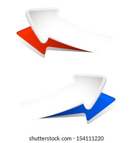 vector illustration of abstract convex arrows