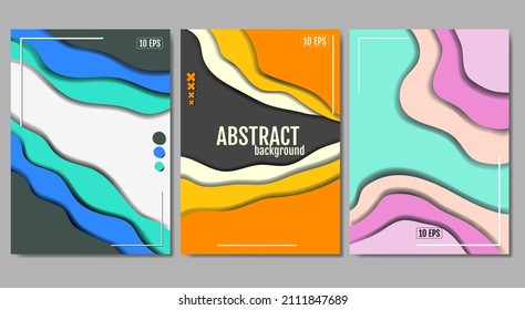 Ilustración vectorial. Cubierta abstracta con diseño de olas. Diseño para afiches, portada, fondo, postal, revista, portada de libros, folleto, volante, banner, diseño, presentación, plantilla, tarjeta de felicitación. 