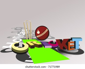 vector illustration of abstract cricket concept background, vector illustration