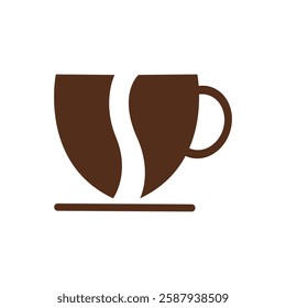 Vector illustration of an abstract cup of coffee.