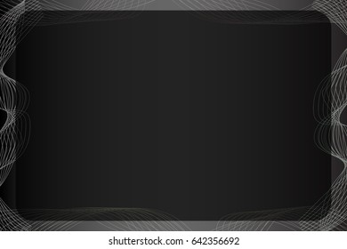 Vector illustration of abstract curve on black background