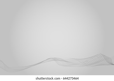 Vector illustration of abstract curve on grey background
