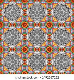 Vector illustration. Abstract curved pattern in blue, gray and orange colors.