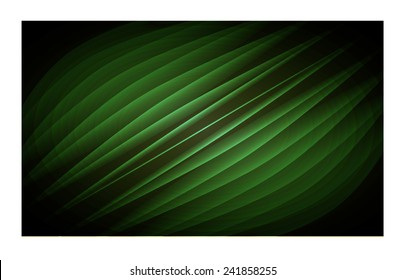 Vector illustration of abstract dark green background with blurred magic neon light curved lines. wave. Technology background for computer graphic website internet.