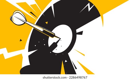 Vector illustration of abstract dartboard design element. Game concept