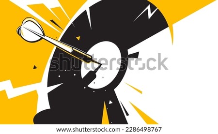 Vector illustration of abstract dartboard design element. Game concept