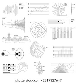 Vector illustration. Abstract data graphs.