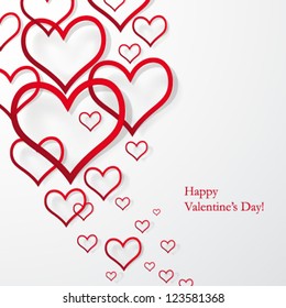 Vector illustration abstract ValentineÃ?Â¢??s Day Background.