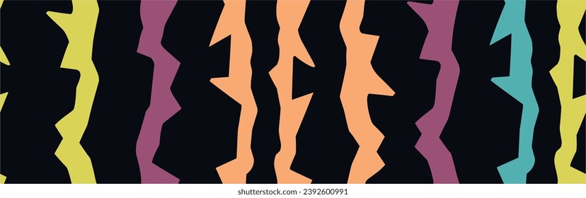 Vector Illustration. Abstract decorative wavy pattern. Abstract decorative patchwork pattern. Abstract striped with wavy pattern. Seamless.