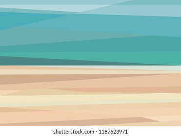 Vector illustration of abstract desert minimal  polygonal background