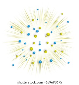 Vector illustration. Abstract design of interconnected colored balloons