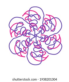 Vector illustration of abstract design of mandala for icon and background