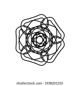 Vector illustration of abstract design of mandala for icon and background