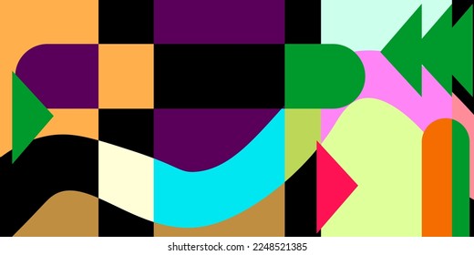 Abstraktes Design der Vektorgrafik Modernes geometrisches Muster, Grafikabdruck Tapete bunter, auffallend