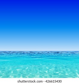 Vector Illustration Abstract Design Vector reativity Background of Blue Sea Waves