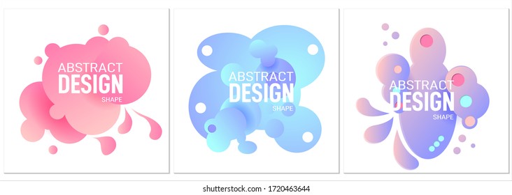 Vektorgrafik abstrakter Design-Formen mit glatter Farbe, perfekt für Hintergrund oder Werbung