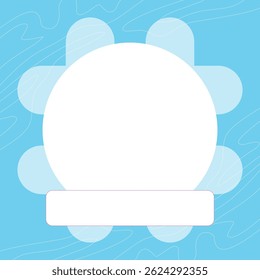 a vector illustration with an abstract design, suggests a communication frame for a greeting card