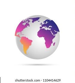 Vector illustration of abstract digital world globe