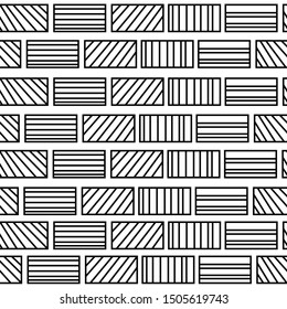 vector illustration abstract doodle square pattern
