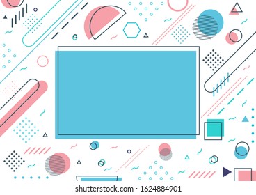 Vector illustration of abstract dynamic geometric shapes with copy place