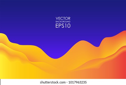 Vector Illustration: Abstract dynamic wavy Background. Modern cover template