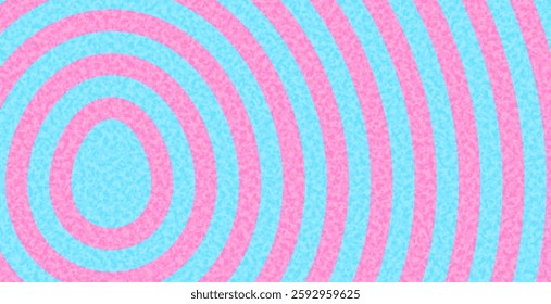 Vector illustration of an abstract Easter egg with concentric pink and blue rings, creating a modern and festive background.