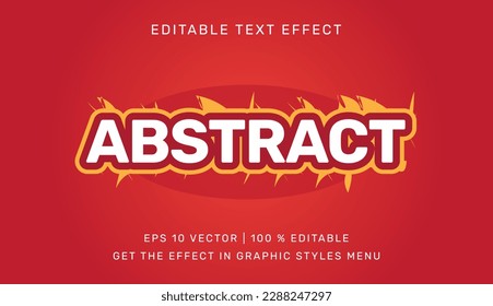 Vector illustration of Abstract editable text effect template. Suitable for brand or business logo