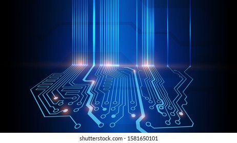 Vector illustration of abstract electrical board, circuit. Abstract science, futuristic, web, network concept. EPS 10