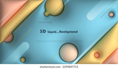Vector, Illustration abstract element with dynamic shape, gradient color, 3d rendering background. Minimal pattern geometric shape. Modern, futuristic graphic design for poster cover, banner template