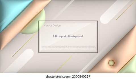 Vector, Illustration abstract element with dynamic shape, gradient color, 3d rendering background. Minimal pattern geometric shape. Modern, futuristic graphic design for poster cover, banner template