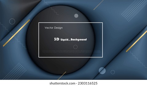 Vector, elemento abstracto de ilustración con forma dinámica, color gradiente, fondo de representación 3d. Forma geométrica mínima del patrón. Diseño gráfico moderno y futurista para portada de afiches, plantilla de banner