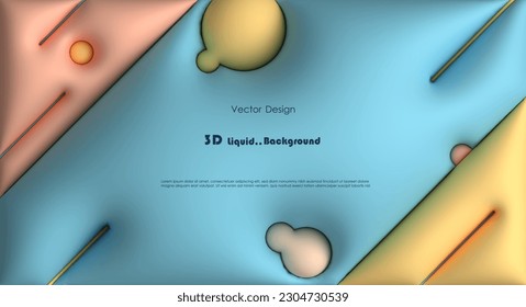 Vektorgrafik, abstraktes Bild mit dynamischer Form, Farbverlauf-Farbe, 3D-Rendering-Hintergrund. Minimale geometrische Form des Musters. Modernes, futuristisches Grafikdesign für Plakatdeckel, Bannervorlage