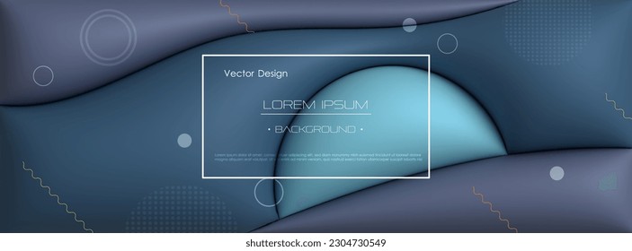 Vector, Illustration abstract element with dynamic shape, gradient color, 3d rendering background. Minimal pattern geometric shape. Modern, futuristic graphic design for poster cover, banner template