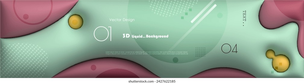 Vector, Illustration abstract element with dynamic 3d shape, gradient color background. Minimal line pattern, circle, geometric shape. Modern graphic design for layout poster cover, banner template