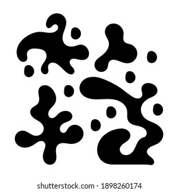 Vector Illustration of abstract element object with black color