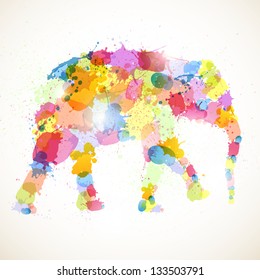 Vector Illustration Of An Abstract Elephant