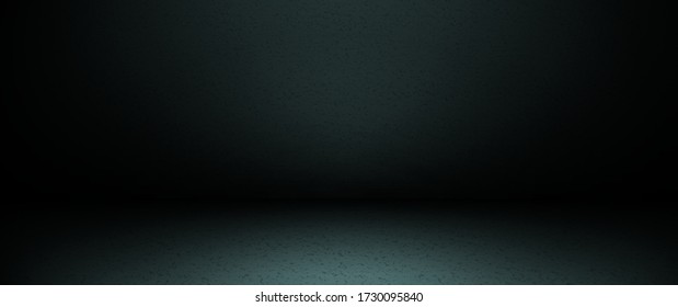 Vector illustration abstract empty blue and black color studio room. Graphic design with blank, empty space on blur gradient background. Used to display your products for template or banner background