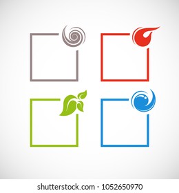 Vector illustration of an abstract explosion. With an empty space for the title and description. Elements of infographics.