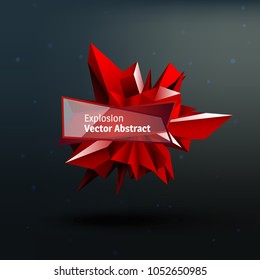 Vector illustration of an abstract explosion. With an empty space for the title and description. Elements of infographics.