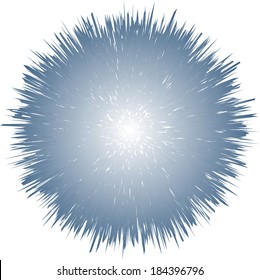 Vector illustration of abstract explosion, and set pieces.