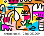 vector Illustration abstract eyes art