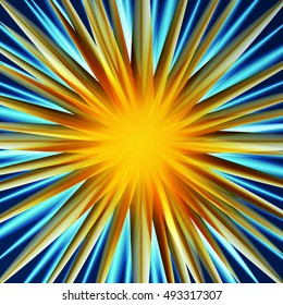 Vector illustration. Abstract fantastic background colorful explosion. Design for banner, poster, business cards, booklet.