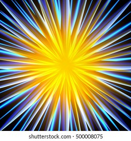 Vector illustration. Abstract fantastic background colorful explosion. Design for banner, poster, business cards, booklet.
