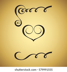vector illustration abstract figures for letter