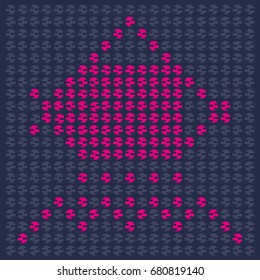 Vector illustration of abstract fish. Collected from points.
