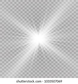 Vector illustration of abstract flare light rays. A set of stars, light and radiance, rays and brightness.