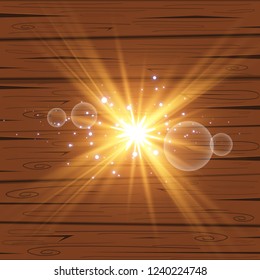 Vector illustration of abstract flare light rays. A set of stars, light and radiance, rays and brightness.