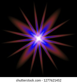 Vector illustration of abstract flare light rays